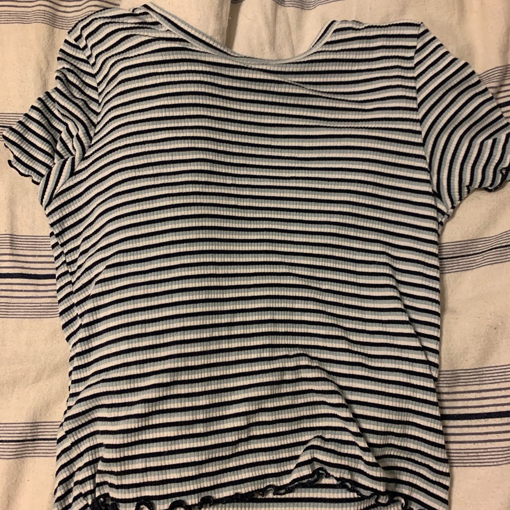 American Eagle Blue Stripped Shirt